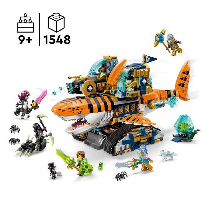 LEGO DREAMZzz 71515 Le Char Requin-Tigre - Jouet 2-en-1 pour Garçon ou Fille des 9 ans LEGO DREAMZzz 71515 Le Char Requin-Tigre - Jouet 2-en-1 pour Garçon ou Fille des 9 ans