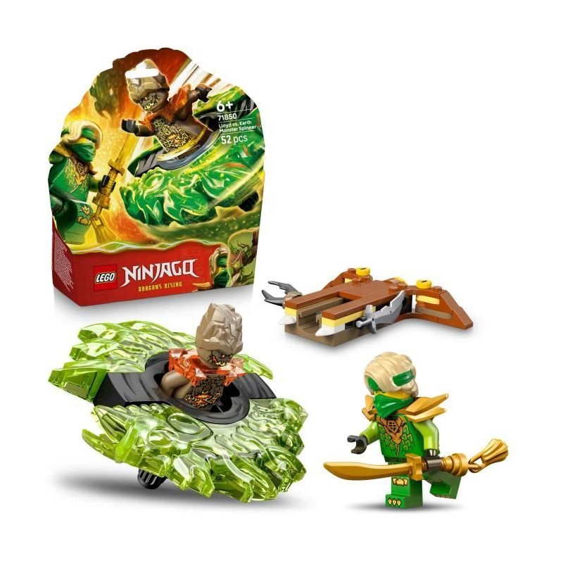 LEGO NINJAGO 71850 Lloyd contre la Toupie du Monstre de la Terre - Jeu