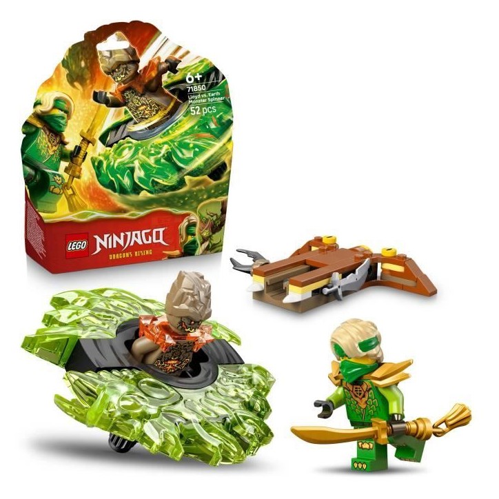 LEGO NINJAGO 71850 Lloyd contre la Toupie du Monstre de la Terre - Jeu de Construction