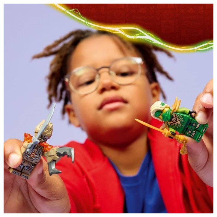 LEGO NINJAGO 71850 Lloyd contre la Toupie du Monstre de la Terre - Jeu de Construction