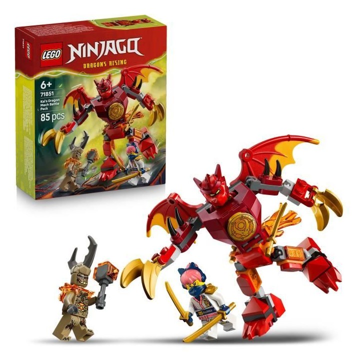 LEGO NINJAGO 71851 Pack de Combat : le Robot Dragon de Kai - Jouet de Construction 6 ans LEGO NINJAGO 71851 Pack de Combat : le Robot Dragon de Kai - Jouet de Construction 6 ans