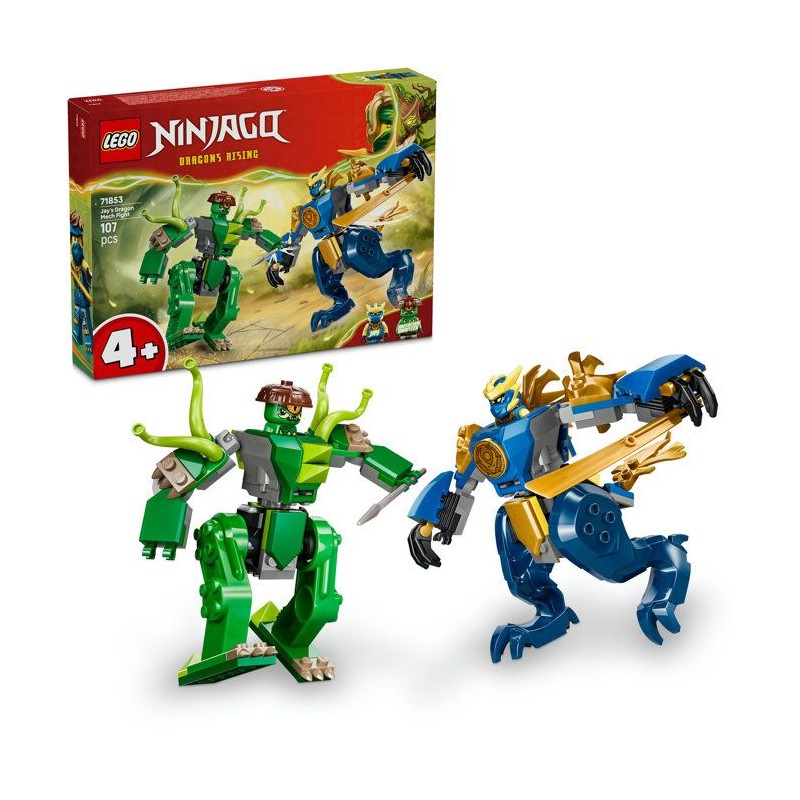 LEGO NINJAGO 71853 Le Combat du Robot Dragon de Jay - Jeu de Construct