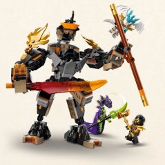 LEGO NINJAGO 71854 La Mission du Robot Cole et du Dragon Zane - Jeu de
