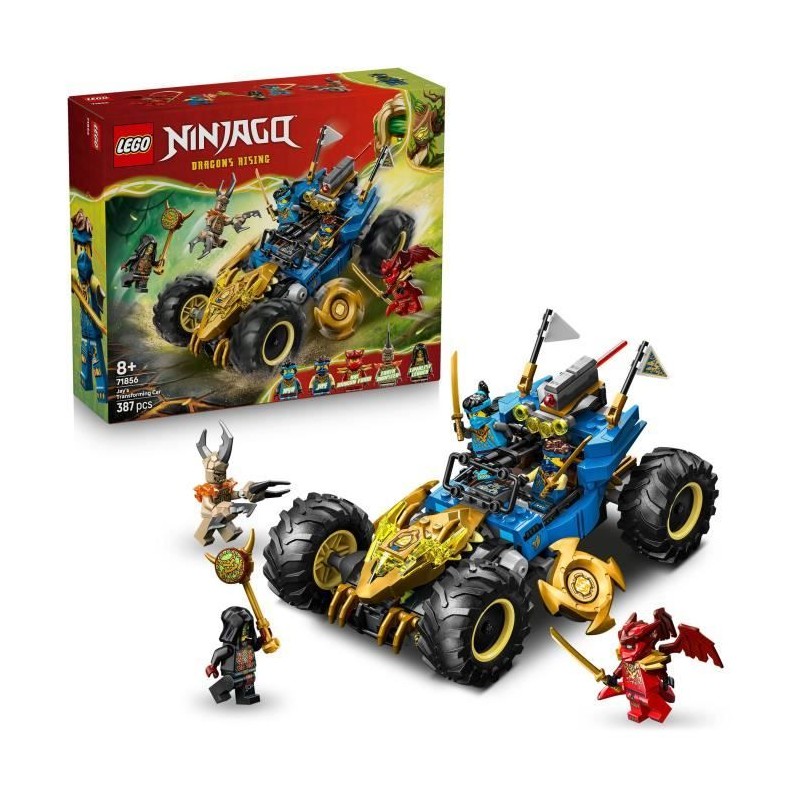LEGO NINJAGO 71856 La Voiture Transformable de Jay - Jeu de Constructi