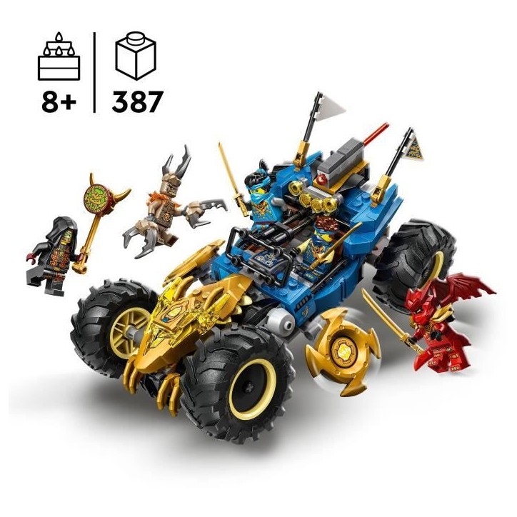 LEGO NINJAGO 71856 La Voiture Transformable de Jay - Jeu de Construction 8 ans - Cadeau LEGO NINJAGO 71856 La Voiture Transformable de Jay - Jeu de Construction 8 ans - Cadeau