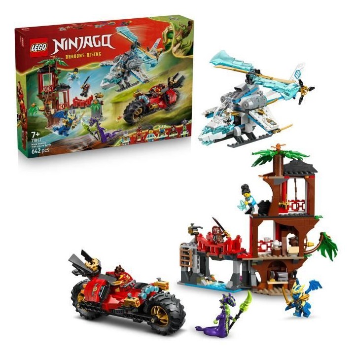 LEGO NINJAGO 71857 La Cabane et les Véhicules des Ninjas - Jeu de Construction des 7 ans LEGO NINJAGO 71857 La Cabane et les Véhicules des Ninjas - Jeu de Construction des 7 ans