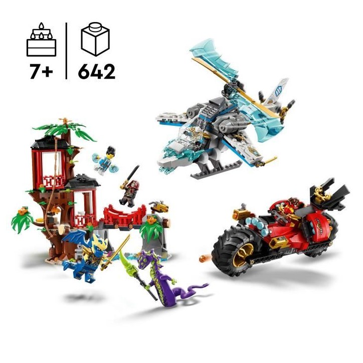 LEGO NINJAGO 71857 La Cabane et les Véhicules des Ninjas - Jeu de Construction des 7 ans LEGO NINJAGO 71857 La Cabane et les Véhicules des Ninjas - Jeu de Construction des 7 ans