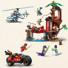 LEGO NINJAGO 71857 La Cabane et les Véhicules des Ninjas - Jeu de Con
