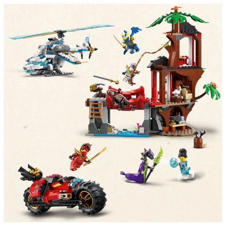 LEGO NINJAGO 71857 La Cabane et les Véhicules des Ninjas - Jeu de Construction des 7 ans LEGO NINJAGO 71857 La Cabane et les Véhicules des Ninjas - Jeu de Construction des 7 ans