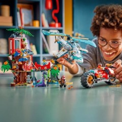 LEGO NINJAGO 71857 La Cabane et les Véhicules des Ninjas - Jeu de Con