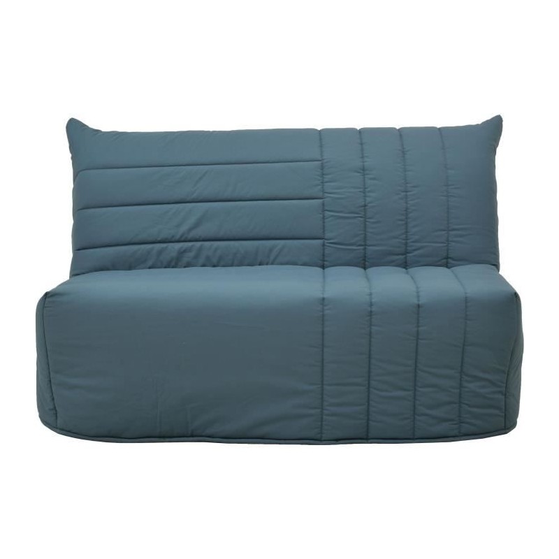 Banquette BZ 2 places BECCI - Tissu bleu de prusse - Matelas Bultex - Banquette BZ 2 places BECCI - Tissu bleu de prusse - Matelas Bultex -