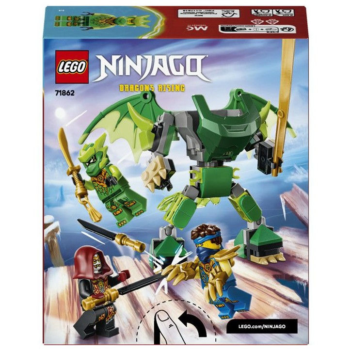 LEGO NINJAGO 71862 Pack de Combat : le Robot Dragon de Lloyd - Jeu Ninja 6 ans - Cadeau LEGO NINJAGO 71862 Pack de Combat : le Robot Dragon de Lloyd - Jeu Ninja 6 ans - Cadeau