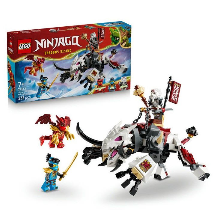 LEGO NINJAGO 71863 Zilvar et Grimtak la Bete Draconique - Jouet Ninja des 7 ans - Cadeau LEGO NINJAGO 71863 Zilvar et Grimtak la Bete Draconique - Jouet Ninja des 7 ans - Cadeau