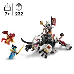 LEGO NINJAGO 71863 Zilvar et Grimtak la Bete Draconique - Jouet Ninja des 7 ans - Cadeau