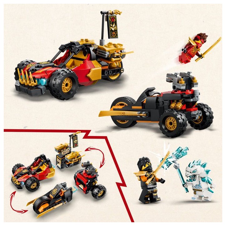 LEGO NINJAGO 71864 Véhicules Combinables de Kai et Cole - Jouet Voiture de Ninja des 7 ans LEGO NINJAGO 71864 Véhicules Combinables de Kai et Cole - Jouet Voiture de Ninja des 7 ans
