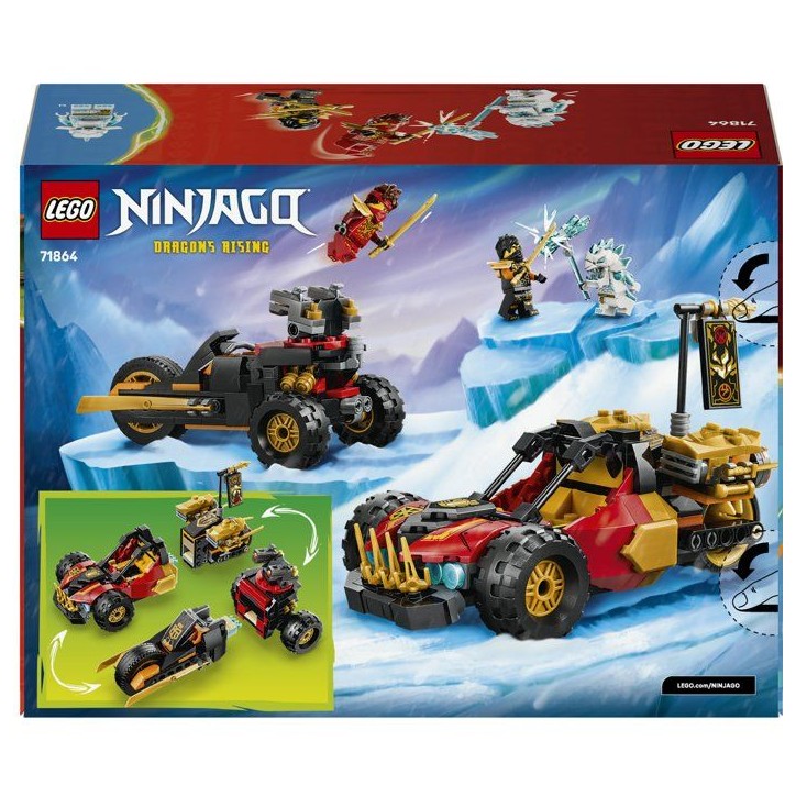 LEGO NINJAGO 71864 Véhicules Combinables de Kai et Cole - Jouet Voiture de Ninja des 7 ans LEGO NINJAGO 71864 Véhicules Combinables de Kai et Cole - Jouet Voiture de Ninja des 7 ans