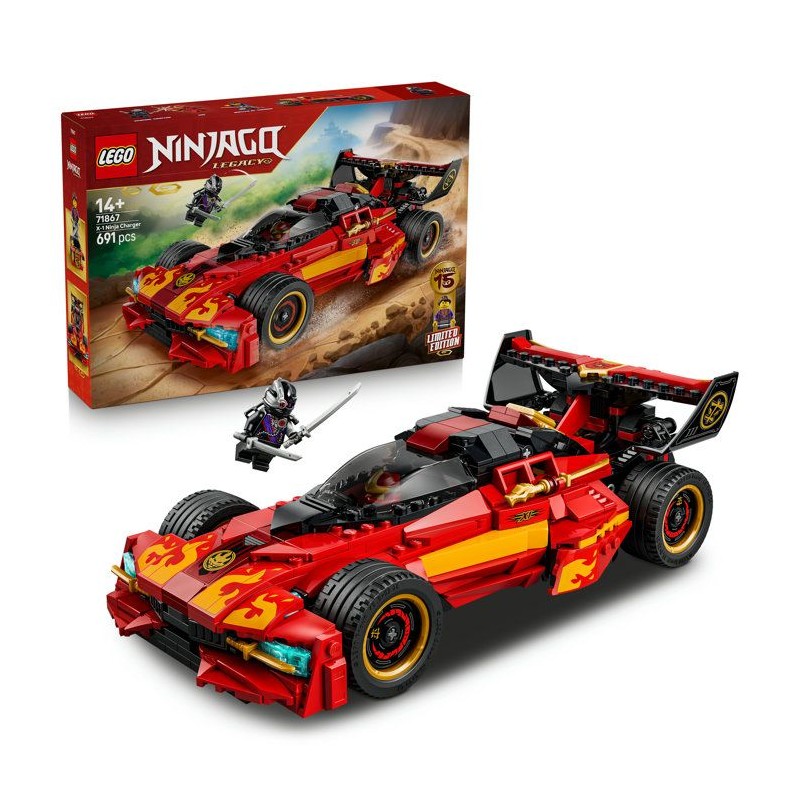 LEGO NINJAGO 71867 Le Chargeur Ninja X-1 : 15e Anniversaire - Jeu de C