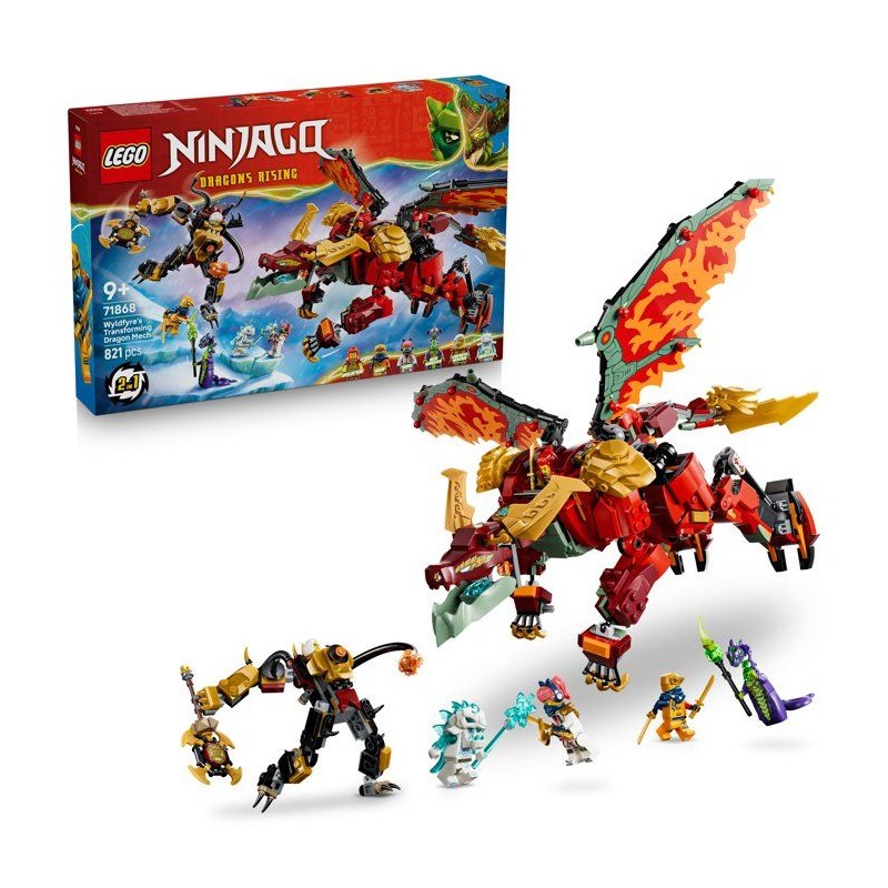 LEGO NINJAGO 71868 Le Robot Dragon Transformable de Braséra - Jouet N