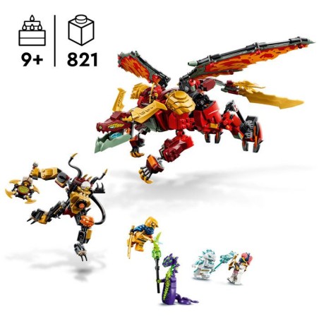 LEGO NINJAGO 71868 Le Robot Dragon Transformable de Braséra - Jouet Ninja 2-en-1 des 9 ans