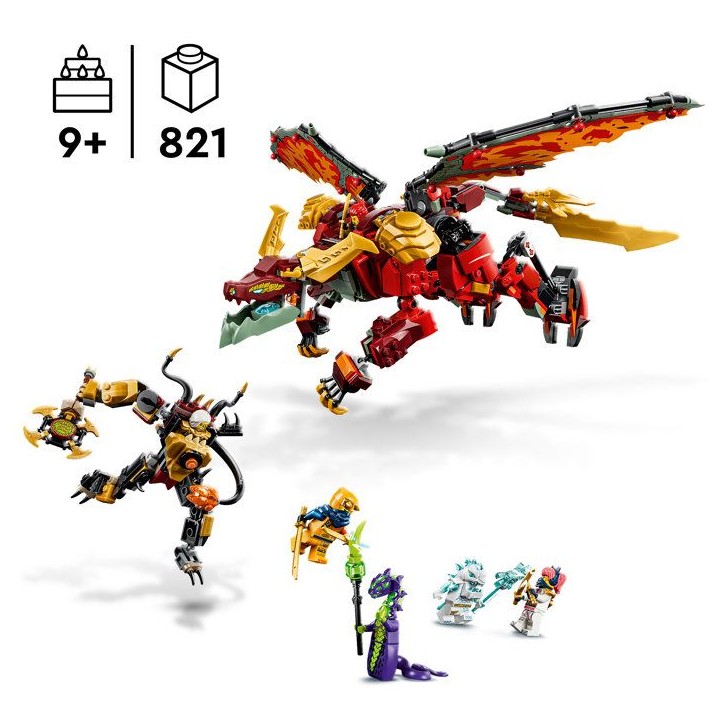 LEGO NINJAGO 71868 Le Robot Dragon Transformable de Braséra - Jouet Ninja 2-en-1 des 9 ans LEGO NINJAGO 71868 Le Robot Dragon Transformable de Braséra - Jouet Ninja 2-en-1 des 9 ans
