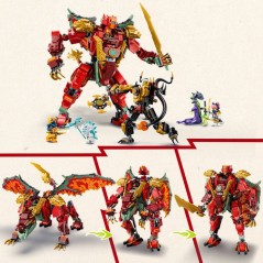 LEGO NINJAGO 71868 Le Robot Dragon Transformable de Braséra - Jouet N