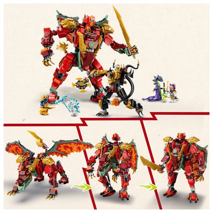 LEGO NINJAGO 71868 Le Robot Dragon Transformable de Braséra - Jouet Ninja 2-en-1 des 9 ans LEGO NINJAGO 71868 Le Robot Dragon Transformable de Braséra - Jouet Ninja 2-en-1 des 9 ans
