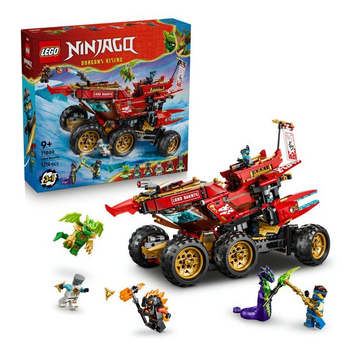 LEGO NINJAGO 71869 Le Bounty Terrestre - Jouet Ninja 3-en-1 des 9 ans pour Garçon ou Fille LEGO NINJAGO 71869 Le Bounty Terrestre - Jouet Ninja 3-en-1 des 9 ans pour Garçon ou Fille