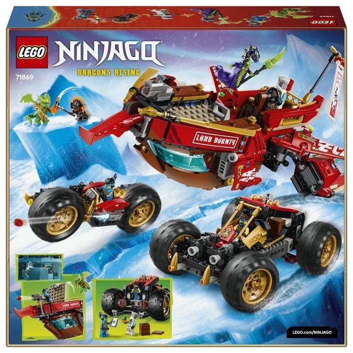 LEGO NINJAGO 71869 Le Bounty Terrestre - Jouet Ninja 3-en-1 des 9 ans pour Garçon ou Fille LEGO NINJAGO 71869 Le Bounty Terrestre - Jouet Ninja 3-en-1 des 9 ans pour Garçon ou Fille