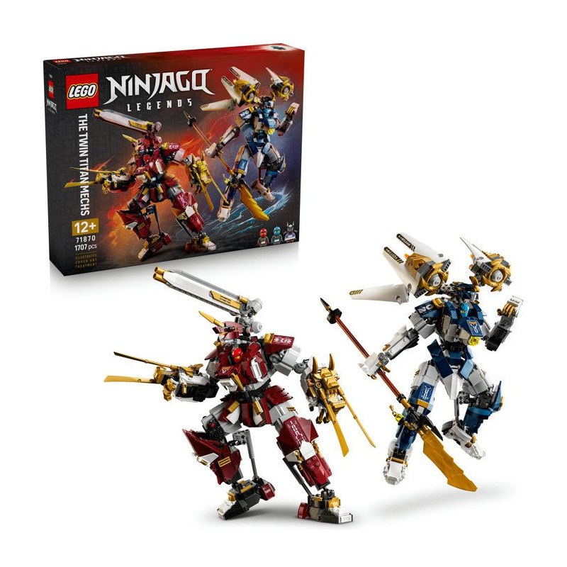 LEGO NINJAGO 71870 Les Robots Titan Jumeaux - Jeu Ado 12 ans avec Figu