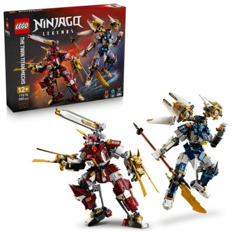 LEGO NINJAGO 71870 Les Robots Titan Jumeaux - Jeu Ado 12 ans avec Figu