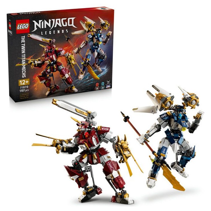 LEGO NINJAGO 71870 Les Robots Titan Jumeaux - Jeu Ado 12 ans avec Figurines - Décoration LEGO NINJAGO 71870 Les Robots Titan Jumeaux - Jeu Ado 12 ans avec Figurines - Décoration