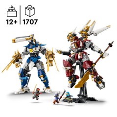 LEGO NINJAGO 71870 Les Robots Titan Jumeaux - Jeu Ado 12 ans avec Figurines - Décoration