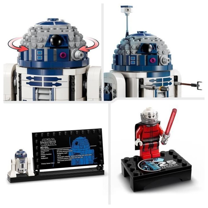 LEGO Star Wars 75379 R2-D2, Jouet Droide a Construire, Cadeau pour Enfants, Jeu de Combat LEGO Star Wars 75379 R2-D2, Jouet Droide a Construire, Cadeau pour Enfants, Jeu de Combat