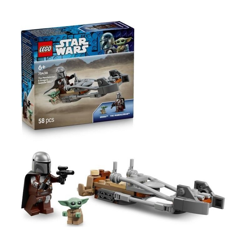 LEGO Star Wars 75436 Le Speeder Bike du Mandalorien et Grogu - Jouet 6