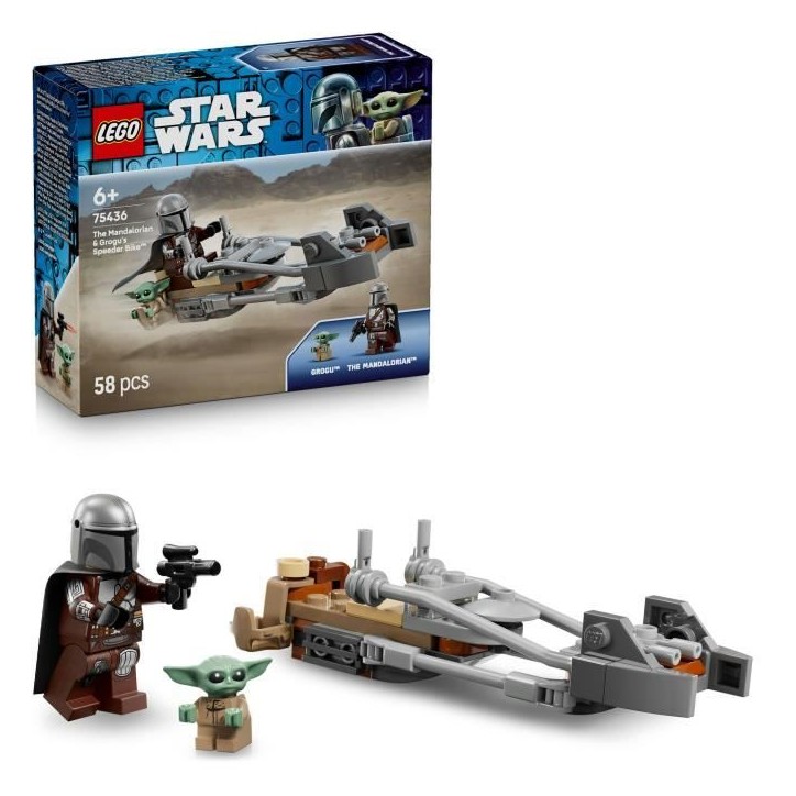LEGO Star Wars 75436 Le Speeder Bike du Mandalorien et Grogu - Jouet 6 ans - Idée Cadeau LEGO Star Wars 75436 Le Speeder Bike du Mandalorien et Grogu - Jouet 6 ans - Idée Cadeau
