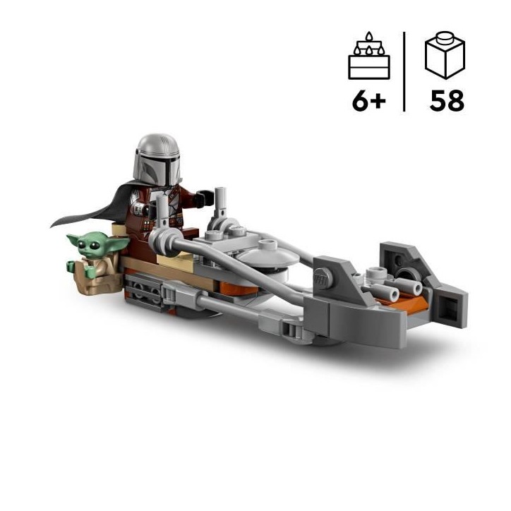 LEGO Star Wars 75436 Le Speeder Bike du Mandalorien et Grogu - Jouet 6 ans - Idée Cadeau LEGO Star Wars 75436 Le Speeder Bike du Mandalorien et Grogu - Jouet 6 ans - Idée Cadeau