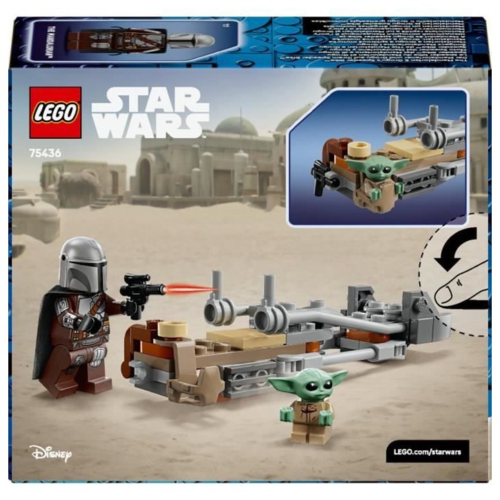 LEGO Star Wars 75436 Le Speeder Bike du Mandalorien et Grogu - Jouet 6 ans - Idée Cadeau LEGO Star Wars 75436 Le Speeder Bike du Mandalorien et Grogu - Jouet 6 ans - Idée Cadeau