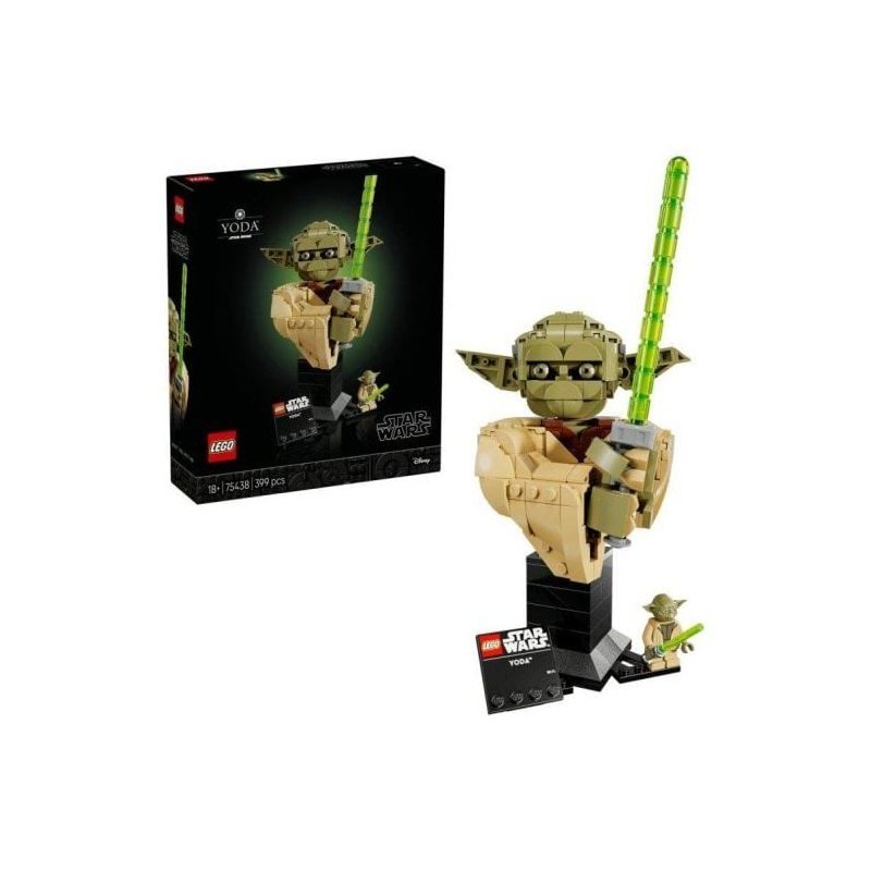 LEGO Star Wars 75438 Le Buste de Yoda - Set pour Adulte - Décoration
