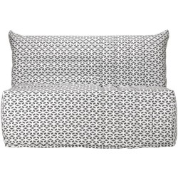 COMFORT BULTEX Banquette BZ 3 places - Tissu noir et blanc - Made in F