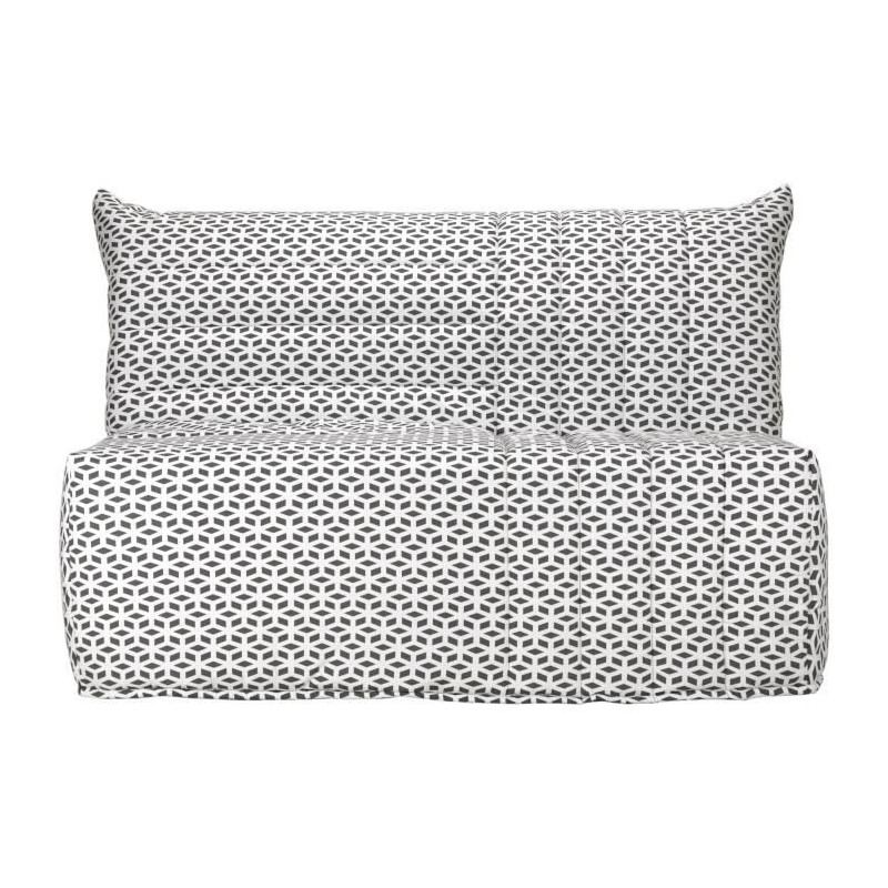 COMFORT BULTEX Banquette BZ 3 places - Tissu noir et blanc - Made in F COMFORT BULTEX Banquette BZ 3 places - Tissu noir et blanc - Made in F