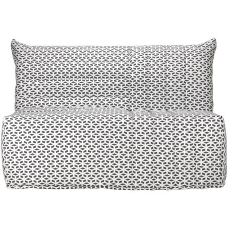 COMFORT BULTEX Banquette BZ 3 places - Tissu noir et blanc - Made in F