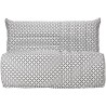 COMFORT BULTEX Banquette BZ 3 places - Tissu noir et blanc - Made in F