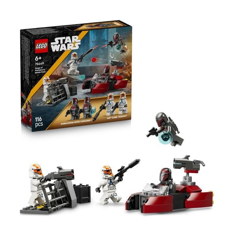 LEGO Star Wars 75449 Pack de Combat Le Siege de Mandalore - Jeu de Con