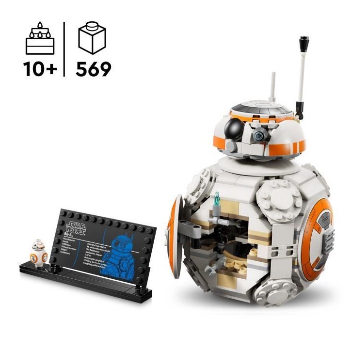 LEGO Star Wars 75452 Droide Astromécano BB-8 - Jeu de Construction Garçon ou Fille 10 ans LEGO Star Wars 75452 Droide Astromécano BB-8 - Jeu de Construction Garçon ou Fille 10 ans