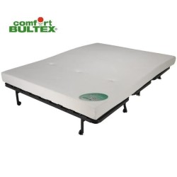 COMFORT BULTEX Banquette BZ 3 places - Tissu noir et blanc - Made in F