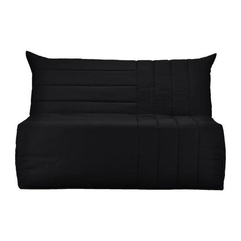 Banquette BZ 3 places BECCI - Tissu noir - Made in France