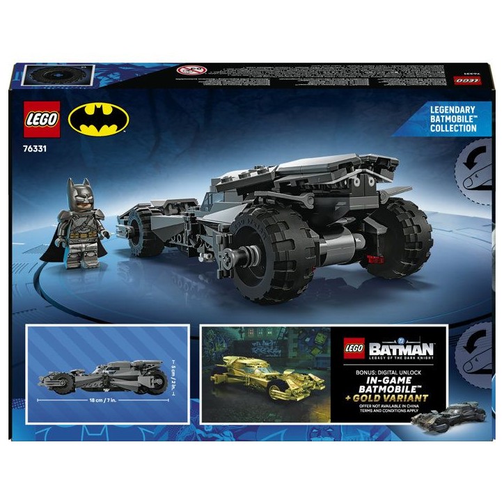 LEGO DC Batman 76331 La Batmobile de Batman v Superman - Jeu de Construction des 9 ans LEGO DC Batman 76331 La Batmobile de Batman v Superman - Jeu de Construction des 9 ans