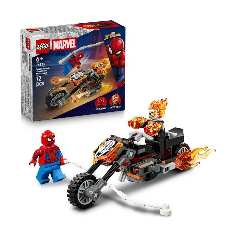 LEGO | Marvel 76335 Spider-Man et sa Moto contre Ghost Rider - Jouet G