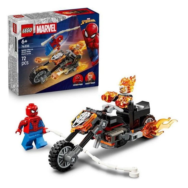 LEGO | Marvel 76335 Spider-Man et sa Moto contre Ghost Rider - Jouet Garçon ou Fille 6 ans LEGO | Marvel 76335 Spider-Man et sa Moto contre Ghost Rider - Jouet Garçon ou Fille 6 ans