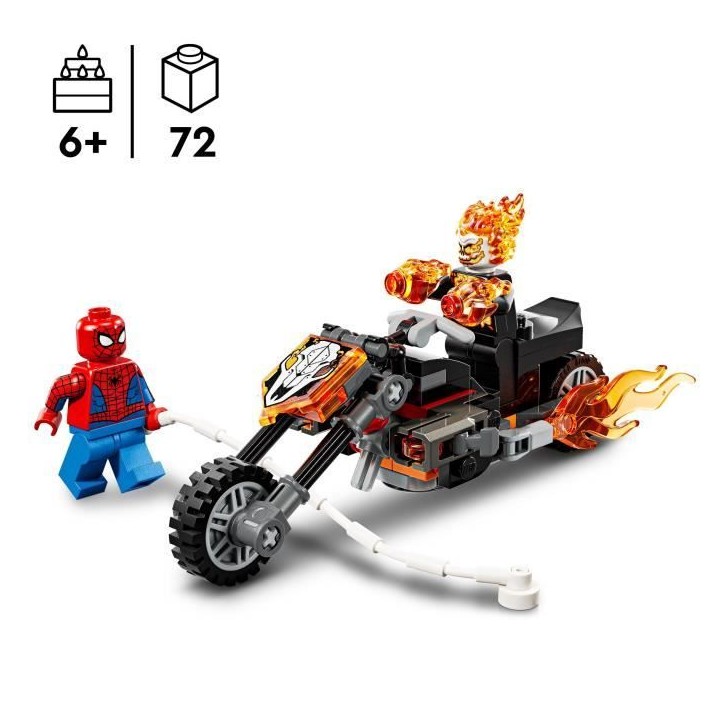 LEGO | Marvel 76335 Spider-Man et sa Moto contre Ghost Rider - Jouet Garçon ou Fille 6 ans LEGO | Marvel 76335 Spider-Man et sa Moto contre Ghost Rider - Jouet Garçon ou Fille 6 ans